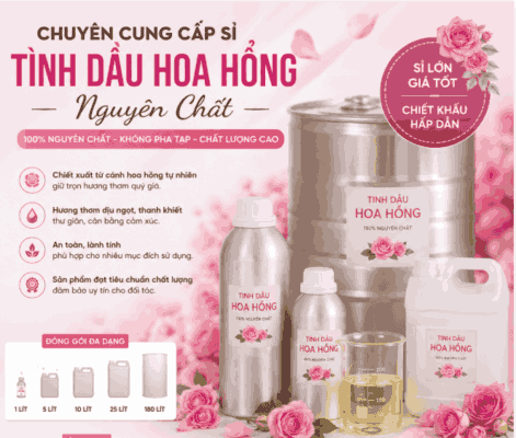 Sỉ tinh dầu hoa hồng