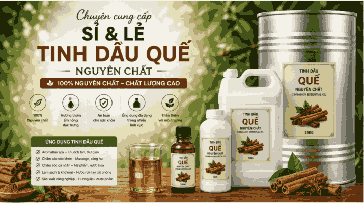 Sỉ tinh dầu quế nguyên chất