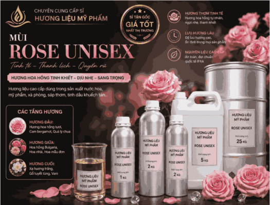 Hương nước hoa Unisex mùi Rose