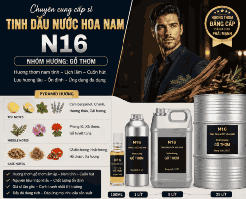 Tinh dầu nước hoa nam N16