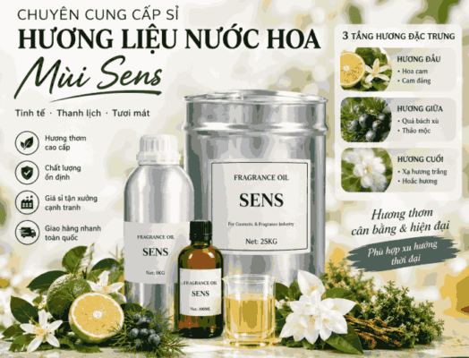 Hương liệu nước hoa mùi Sens
